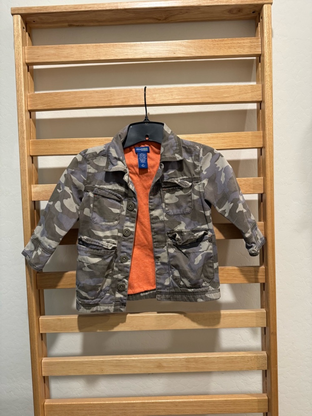 Genuine Kids Oshkosh Camouflage Jacket with Orange Lining